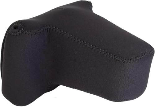OP/TECH USA Soft Pouch – Compact digital camera case, lightweight accessories pouch, sleek neoprene sleeve for DSLR, perfect for backpacks & travel – durable protection in style D-Zoom| Black - color: Black, style: D-pro Zoom