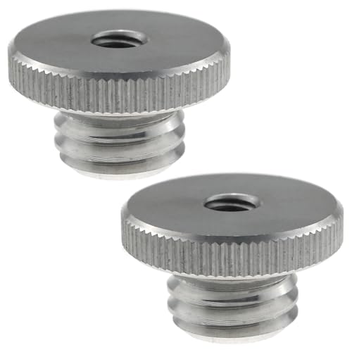 2pcs Aluminum Alloy 1/4" to 5/8" Threaded Screw Adapter for Tripod Laser Level Adapter