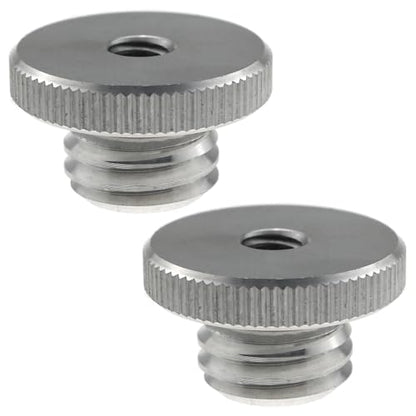 2pcs Aluminum Alloy 1/4" to 5/8" Threaded Screw Adapter for Tripod Laser Level Adapter
