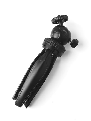 REFLEX CAMERA 1/4" Mount 360° Ball Head Mini Tripod Stand Holder - Portable, Lightweight for DSLR, Webcam & Phones, Strong Stability, Adjustable Angle, for Vlogging, Photography & Filming
