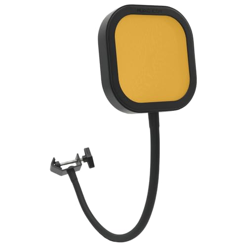 Flex Pro Pop Filter Interchangeable Metal, Mesh, foam Windscreen Microphone Shield, Aluminum Frame, Music Studio Recording, Heavy Duty Flexible 360° Gooseneck (Mustard Yellow Pop Filter) - color: Mustard Yellow Pop Filter