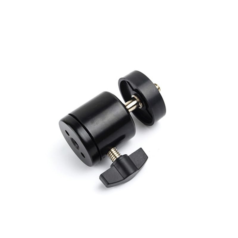3 Pack Mini Ball Head 1/4'' Screw Swivel Tripod Head Mount 360 Degree Rotating Base Adapter Ballhead for Camera Tripod Dash Cam Phone Clip Photography Light Stand Boom Arm Selfie Stick