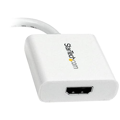 StarTech Passive Mini DP to HDMI Adapter, 1920 x 1200, White (MDP2HDW) - color: White, style: 1080p