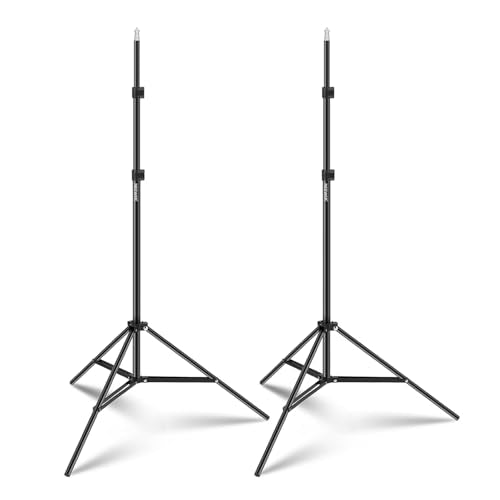 NEEWER Photography Light Stand, 7 Feet / 210cm Aluminum Alloy Photo Studio Tripod Stands for Video, Portrait and Photography Lighting, Reflectors, Soft Boxes, Umbrellas, Backgrounds (2 Pieces) - style: 210cm/2- Pack