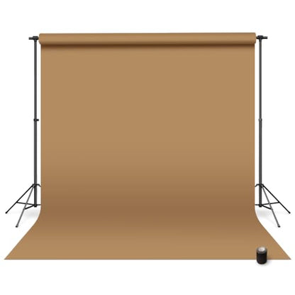 Denny Manufacturing - Seamless Paper Backdrop for Photography, Khaki Seamless Paper Roll (86 in x 36 ft) Includes Free Roll Black Gaffer Tape (2 in x 13 ft) - color: Khaki Brown, size: 86 in x 36 ft