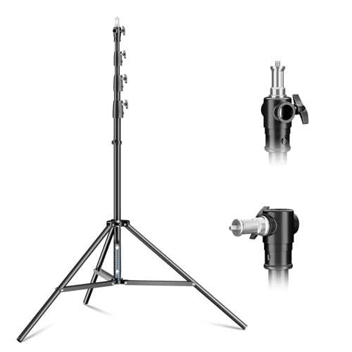Godox 380F Heavy Duty Light Stand 150in/12.6' Tripod Stand Adjustable 110cm-380cm Spring Cushioned Photography Light Stand with 1/4” to 3/8” Screw Adapter for Strobe,LED Video Light,Monolight, Softbox - size: 150in