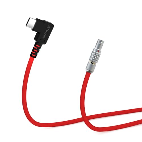 Alvin's Cables Right Angle USB-C Type-C to 2 Pin 12V Fast Charging Power Cable for Tilta| Teradek| SmallHD| Z-CAM| Blackmagic Pyxis, Ultra Soft 45cm|17.7inches - size: Ultra soft Right angle type-c 45cm