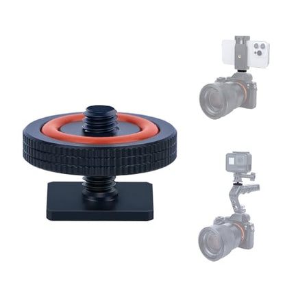 Hot Shoe Adapter for DSLR Cameras – Universal 1/4 Screw Mount for Microphone, LED Light, Tripod – Aluminum Alloy Quick Release with Anti-Slip & Shockproof Design (62043)