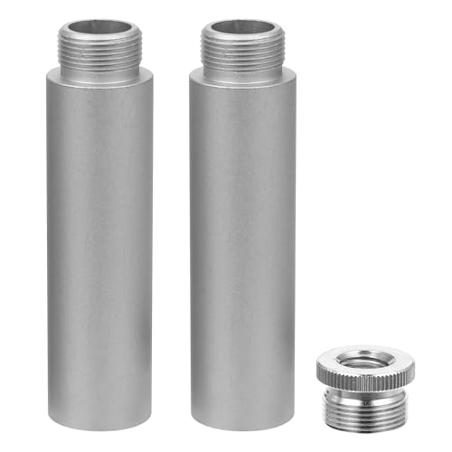 Totority Microphone Extension Tube 5/8" to 3/8" Adapter with Desk Mic Arm Stand Kit for Live Streaming Podcasting, 2pcs Tf10130-b + Tf10104-b Set