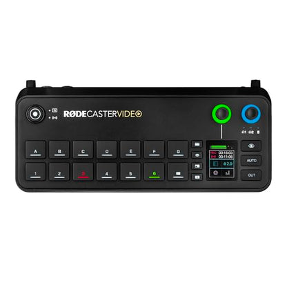 RODECaster Video All-in-One Production Console + 64GB Micro SD Memory Card + 10 Foot XLR + Cable Management Ties + Video Cable + 1/4 TRS + Microfiber Cloth (Bundle)