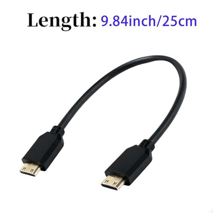 4K Mini HDMI to Mini HDMI Cable 9.84inch, High Speed 10.2Gbps Compatible with Camera,Camcorder to HDTV, Monitor, Display (Male to Male)