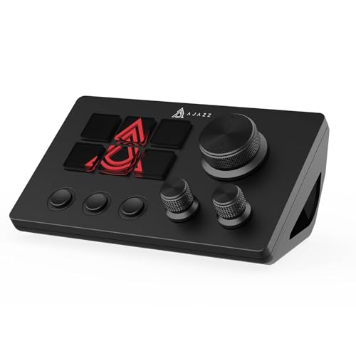 AJAZZ Macro Keypad Stream Controller Deck Gaming Streaming Shortcut Keyboard, 6 Programmable Keys Customizable Visual AI Pad USB Soundboard for YouTube, Desk Office Setup, Laptop, PC, Mac [Macintosh] - color: AKP03 Black