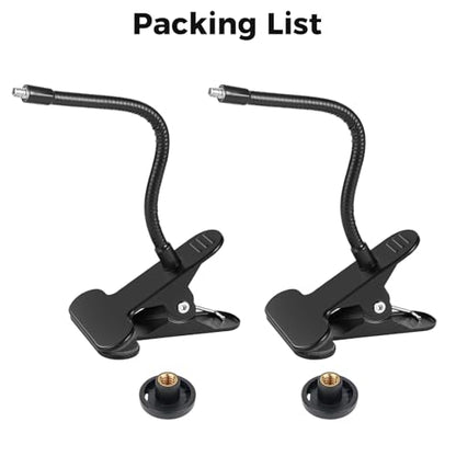 Flexible Clip Clamp Mount for Blink Outdoor 4 (4th Gen)/(3rd Gen)/Blink XT/XT2, Also for Blink Mini/Mini 2, Clip Holder with 7.8 inches Gooseneck Arm, Easy Installation Without Tools - 2Pack