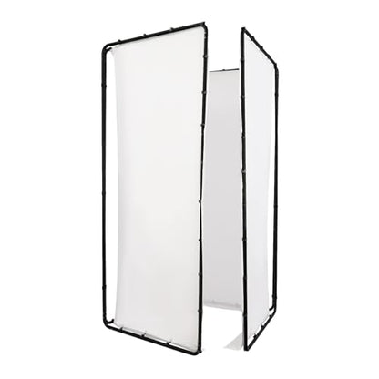 7.87ft x 13.12ft Green Screen Backdrop with Stand, Large Collapsible Green Backdrop w/Stand Foldable Frame for Parties Photography Video Shooting Live Streaming Gaming YouTube Creators (White) - color: White