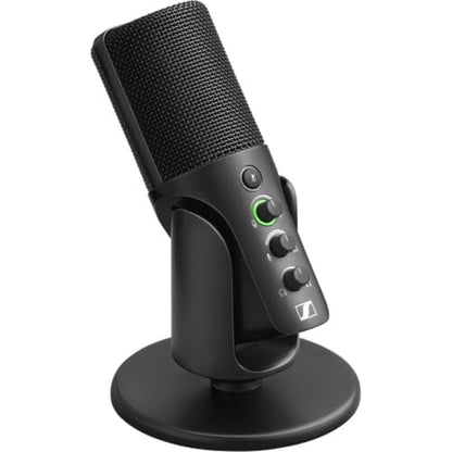 Sennheiser Profile USB Condenser Microphone Streaming Set with Boom Arm Bundled with Wind Screen Pop Filter + Cleaning Cloth (3 Items)