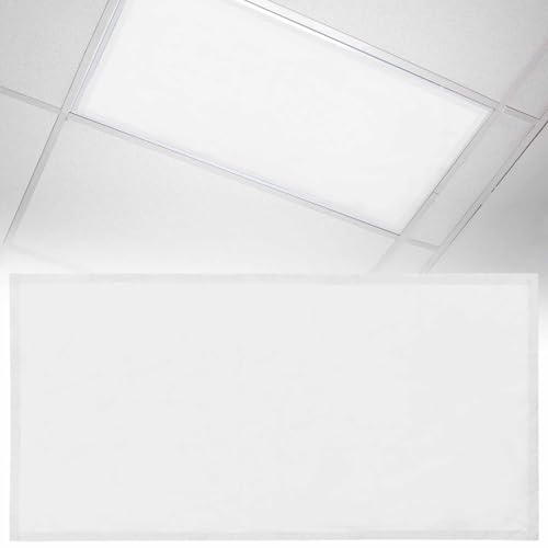 1 Pack Fluorescent Light Cover 4x2 Feet, White Lights Filters Drop Fluorescent Lights Shade Panel, Modern Simple White Backdrop Magnetic Ceiling Classroom Light Cover for Office - color: White, size: 1 Piece