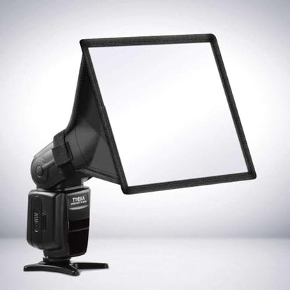 REFLEX CAMERA Universal Softbox Flash Diffuser 30×20cm (11.8×7.9in) for DSLR Camera Speedlite | Foldable Portable Light Modifier for Flash | Soft Even Lighting with Storage Pouch - size: 30×20cm (11.8×7.9in)