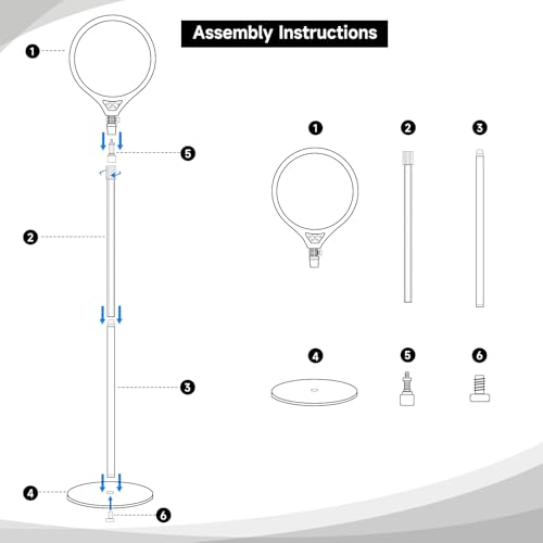 Ring Light with Stand, 14" Professional LED Camera Lighting for Video Recording, Adjustable Height Content Creator Essentials Kit, Selfie Ring Light for TikTok YouTube