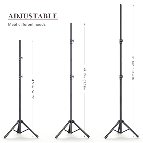 Backdrop Stand 10×8ft (W×H) Adjustable Backdrop Support Ground Kit Photography Photo Shoot Backdrop Stand for Parties with Sandbags, Spring Clips, Carrying Bag