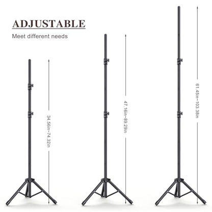 Backdrop Stand 10×8ft (W×H) Adjustable Backdrop Support Ground Kit Photography Photo Shoot Backdrop Stand for Parties with Sandbags, Spring Clips, Carrying Bag