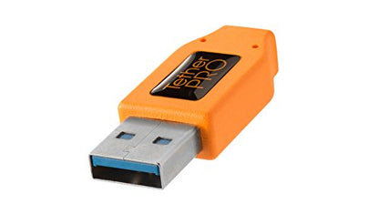 Tether Tools TetherPro USB 3.0 to Micro-B Cable | for Fast Transfer and Connection Between Camera and Computer | High Visibility Orange | 15 Feet (4.6 m) - color: Orange
