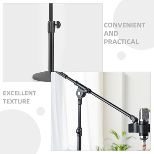 50cm Telescopic Mic Stand Extension Boom Arm with 3/8 Thread Metal Connector Pole for Podcasting, Streaming, and Desktop Microphone Stands