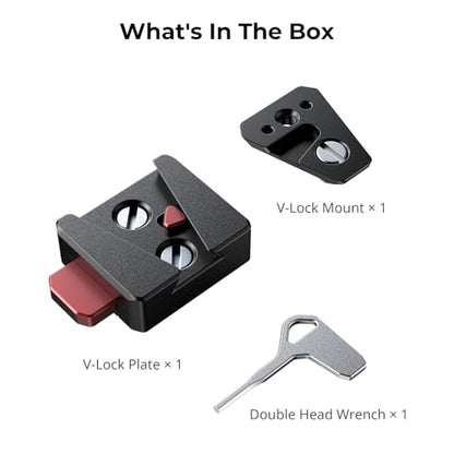 SmallRig V Mount Battery Plate, Quick Release Plate with 1/4"-20 Holes | Mini V-Lock Mount Plate Kit, Lightweight for Smallrig V-Mount Battery VB99 SE / VB50 / VB99 / X99, Monitors, Magic Arms - style: 1/4"-20 Hole