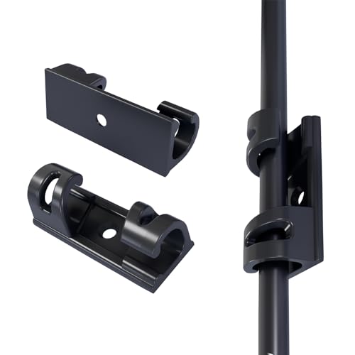 50 Pcs Self Adhesive Cable Clips,Upgraded Cable Management with Screw Hole,Strong Cord Organizer for Under Desk,Car,TV PC,Christmas Light Indoor/Outdoor-Black S - color: black, size: S(Fit 0.12-0.2in)