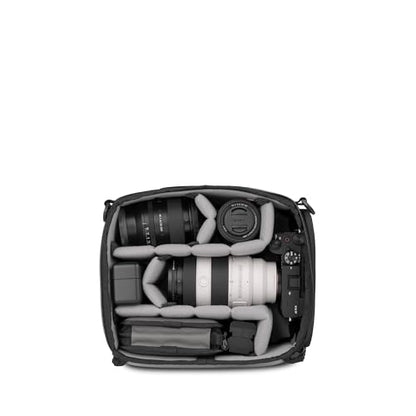 WANDRD All New Essential Camera Cube V2: Weather-Resistant Camera Organizer with Soft Grey Interior, Modular Dividers & Quick Side Access—Fits PRVKE 21L Traveling Bag, Mirrorless Setup, & Accessories - size: Essential V2