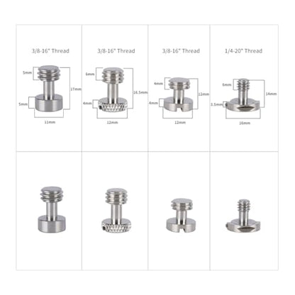 NICEYRIG Camera Accessories Screw Set, 1/4’’-20 & 3/8’’-16 Multi-Size Screws for DSLR Camera Cage, Handle, Cheese Plate [Pack of 24] - 617