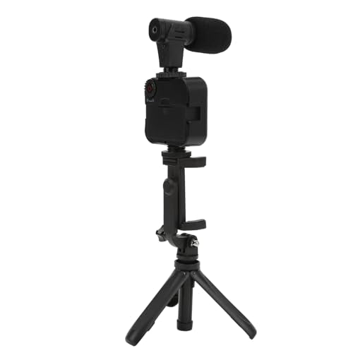 Smartphone Vlogging Kit with Fill Light, Tripod, Phone Holder, and Microphone, 5.5-8cm Phone Compatible - Best Kit for Vlog Lighting, Podcast, Content Creator, Youtuber Starter