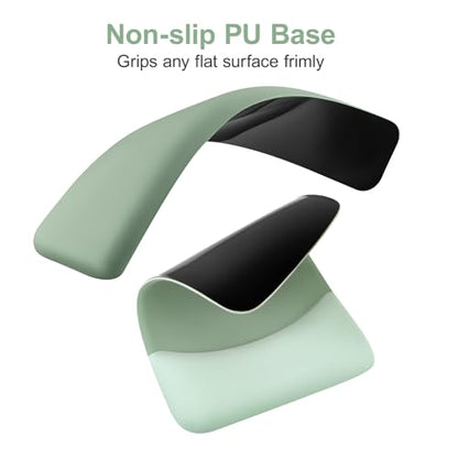 MOSISO Keyboard Mouse Pad Set, Large Gaming Mouse Pad&Rectangular Keyboard Wrist Rest&Mousepad with Wrist Rest&Coaster, Ergonomic Non-Slip&Easy Typing Pad with Curved Silicone Lining, Antique Green - color: Antique Green