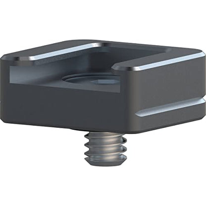KONDOR BLUE | Cold Shoe Receiver Mount Plate | 1/4”-20 Camera Accessory Cold Shoe Adapter for Microphones, Lights & Monitors, Rubber O-Ring, Ultra-Lightweight | Gray