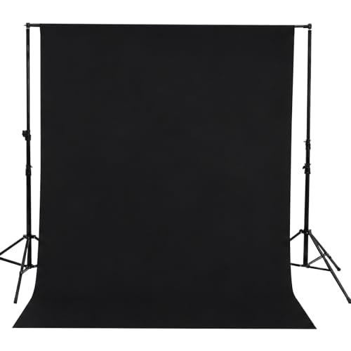 Kate 8ft×10ft Black Photography Backdrop Solid Black Background for Portrait Photography, Seamless Pure Backdrop for Photo Booth Studio Photography - color: Black, size: 8ftX10ft