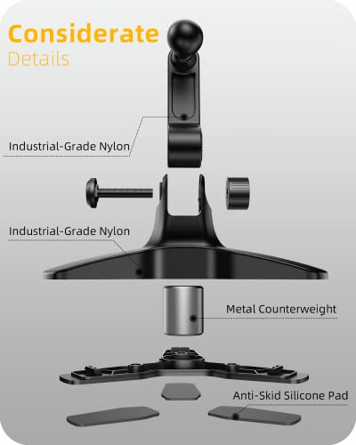 APPS2Car Heavy Duty Phone Stand - Adjustable Desktop Holder for Video Calls, Compatible with 4.7-6.8" Smartphones & Thick Cases, Perfect for Home Office - color: Black-Stand