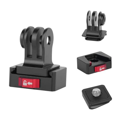 Quick Release Plate Mount Adapter,Easy Setup with 1/4" Screw Tripod Mount Adapter for Go Pro/DJI/Insta360/Sony ZV-1F/Canon G7X Mark III for Tripod/Monopod/Slider (MR63015) - style: MR63015