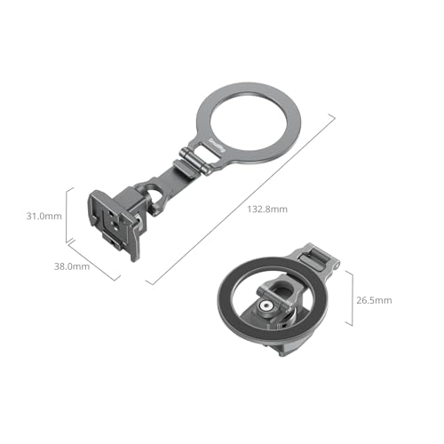 SMALLRIG Metal Phone Mount with Baseplate for Arca-Standard, Compatible for DJI RS 4 Mini, Smartphone Support with Cold Shoe Mount, Phone Tripod Mount for iPhone 17/16/15 Series etc. - 5339