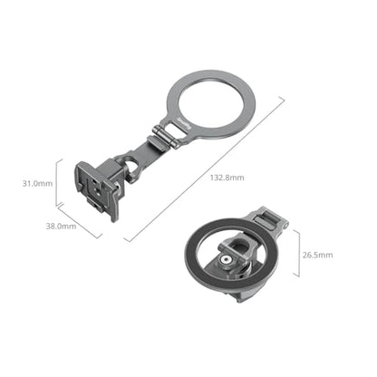 SMALLRIG Metal Phone Mount with Baseplate for Arca-Standard, Compatible for DJI RS 4 Mini, Smartphone Support with Cold Shoe Mount, Phone Tripod Mount for iPhone 17/16/15 Series etc. - 5339