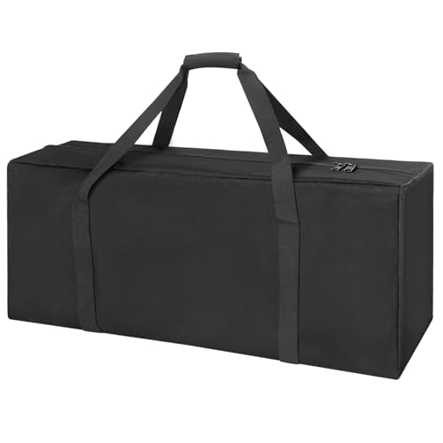 COOLBEBE 32" Sports Duffle Bag - 73L Large Travel Duffel Luggage Bag with Upgrade 2-way Lockable Zippers, Sturdy & Water Resistant, Black - size: 32" x 10" x 14"