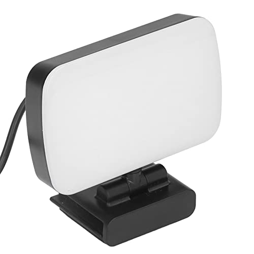 LED Fill Light Clip On Type, Video Conference Light with 10 Levels Adjustable Brightness, 360° Rotatable USB Powered Fill Lamp for Laptop Webcam Live Streaming