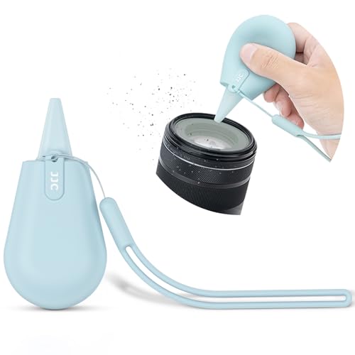 Pocket-Sized Silicone Camera Dust Blower Lens Air Blower, Small Camera Lens Cleaner Air Blower for Sensor LCD Keyboards Filters Printing, Glacier Blue Portable Dust Blower for Outdoor Travel Cleaning - color: Blue, size: Small