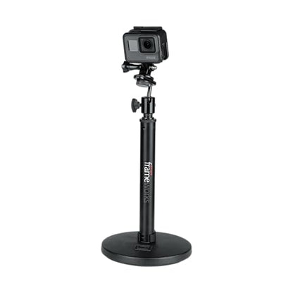 Gator Frameworks Camera Mount Mic Stand Adapter with Ball-and-Socket Head Fits Standard 1/4-20 Camera Threads (GFW-MIC-CAMERA-MT)
