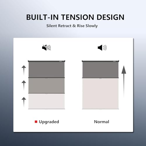 RAUBAY Retractable Pull Down Grey Screen Backdrop - 59.8" x 86.6" Collapsible Wall-Mount Background for Professional Video Production, Photography, TikTok and Video Conferencing - color: Grey, size: Standard(59.8 x 86.6in)
