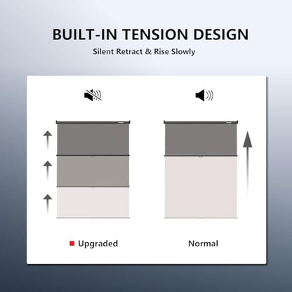 RAUBAY Retractable Pull Down Grey Screen Backdrop - 59.8" x 86.6" Collapsible Wall-Mount Background for Professional Video Production, Photography, TikTok and Video Conferencing - color: Grey, size: Standard(59.8 x 86.6in)