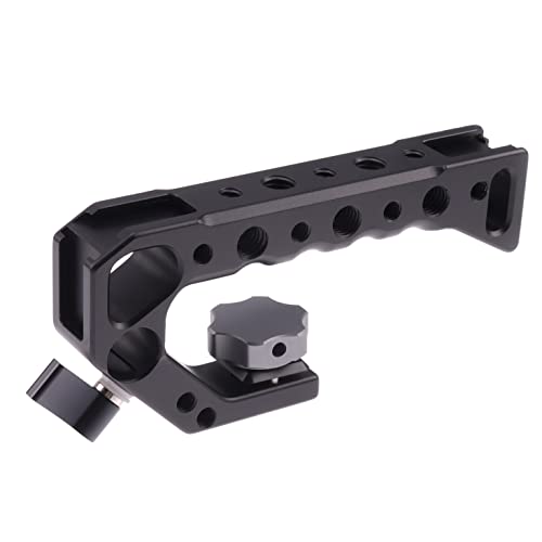 Hersmay A7III Cage with Top Handle, A9 Camera Cage for Sony A7III / A7RIII /A9 /A7II Mirrorless Camera, Multiple 1/4" 3/8" Screw Holes for Vlogging Video Shooting Filmmaking Rig - size: For Sony A7III/A7RIII/A9/A7II