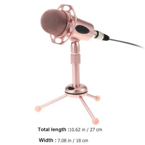 Adjustable Height Heavy Duty Microphone Stand with Flexible Alloy Boom Arm and Stable Pedestal for Live Streaming and Game Voice Chat, Microphone Accessory Kit