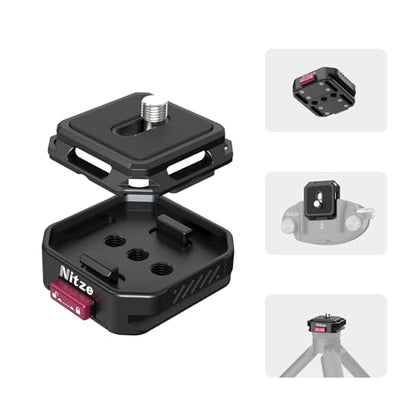 Nitze Quick Release Plate, Tripod Quick Release Mount, with Arca-Type Plate, Anti-Off Lock, Max Payload 10 kg / 22 lb - N51-A1