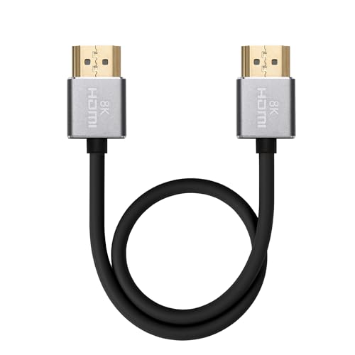 8K HDMI 2.1 Silicone Cable 48Gbps Ultra High-Speed Supports 8K@60Hz 4K@120Hz for Sony PXW-FS7/FS7K FX3 FX6 FX9 Canon XF305 XF300 XF705 C700 C500 Mark II Camera Black 0.98ft - color: Black HDMI-HDMI, size: 0.98FT