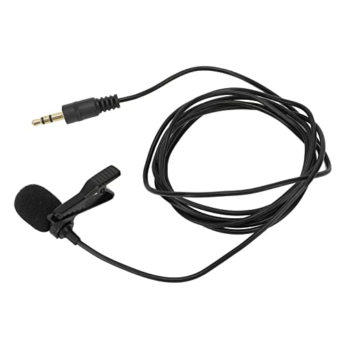 ZJchao Lavalier Microphone with Noise Reduction for Clear Streaming and Live Recording, Compact ClipOn Design for Wide Compatibility