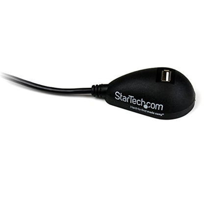 StarTech 5ft USB 2.0 Extension Cable, USB-A M/F (USBEXTAA5DSK) - color: Black, size: 5 feet (1-Pack), style: USB 2.0